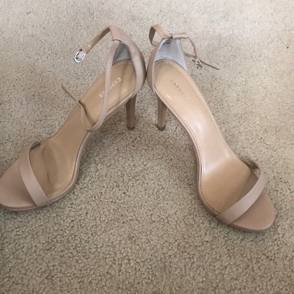 Express Nude Strappy Heels